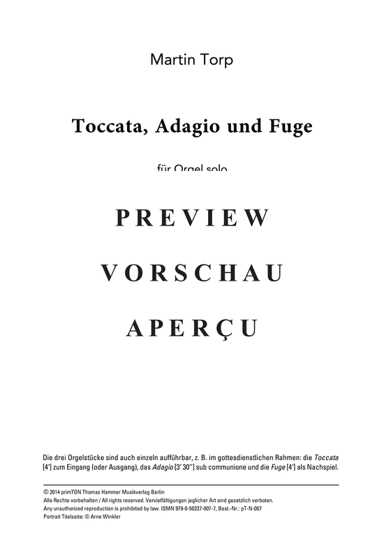 gallery: Toccata, Adagio und Fuge (2011) , ,  (Orgel Solo)