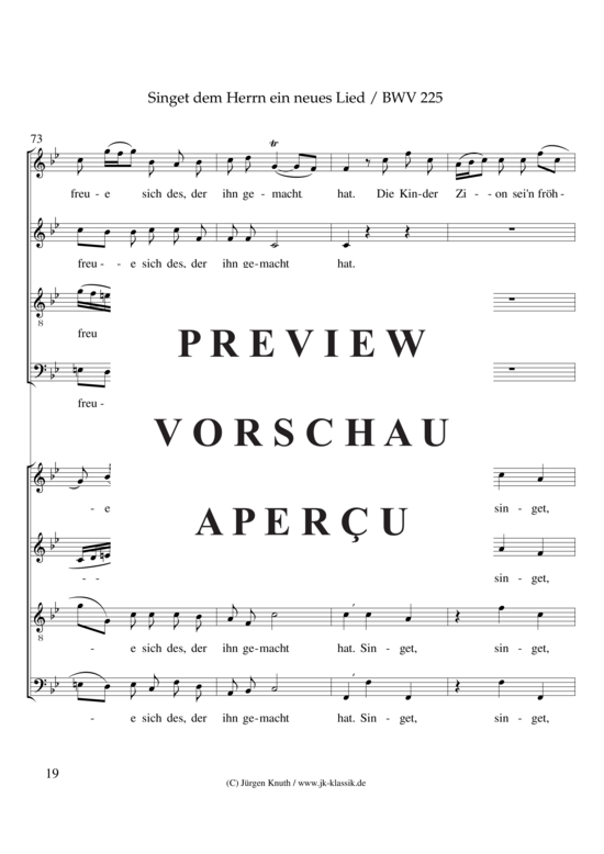 gallery: Singet dem Herrn ein neues Lied / BWV 225 / Motette No.1 , , (Gemischter Chor 8-stimmig)