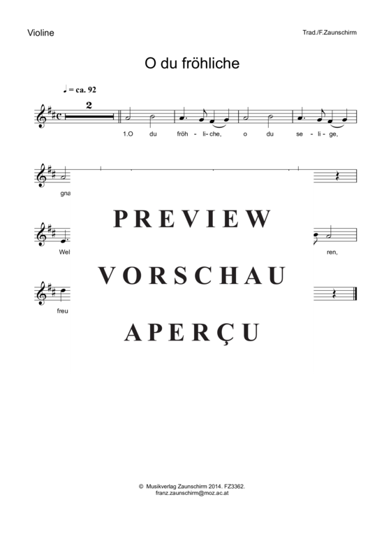 gallery: O du fröhliche , , (Violine + Klavier)