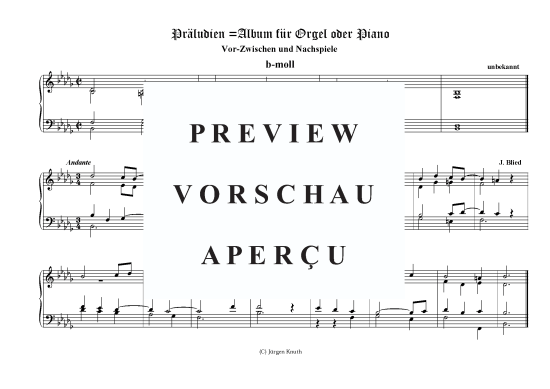 gallery: Präludien =Album für Orgel oder Piano , , (b-moll)