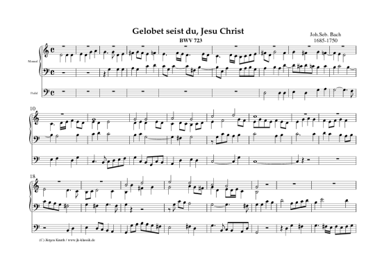 gallery: Gelobet seist du, Jesu Christ, BWV 723 , , (Orgel Solo)