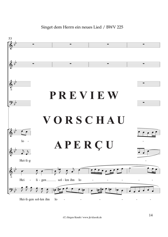 gallery: Singet dem Herrn ein neues Lied / BWV 225 / Motette No.1 , , (Gemischter Chor 8-stimmig)