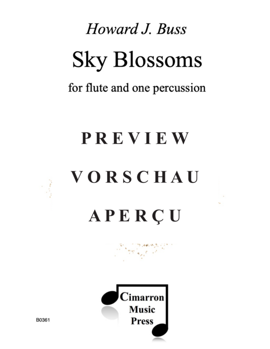 gallery: Sky Blossoms , , (Flöte und ein Schlagzeug)