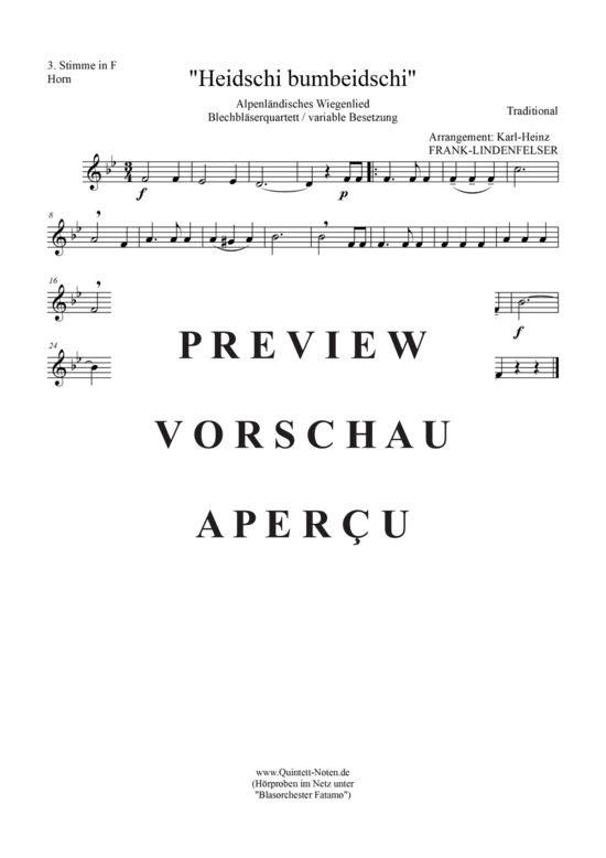 gallery: Heidschi-Bumbeidschi Blechbläser Quartett/Ensemble , , (variable Besetzung)