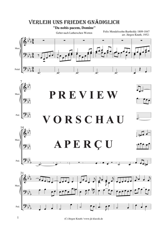 gallery: Verleih uns Frieden gnädiglich (Da nobis pacem, Domine) , ,  (Klavier + Gesang)