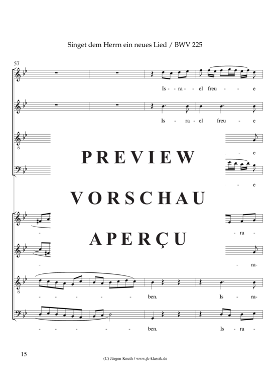 gallery: Singet dem Herrn ein neues Lied / BWV 225 / Motette No.1 , , (Gemischter Chor 8-stimmig)