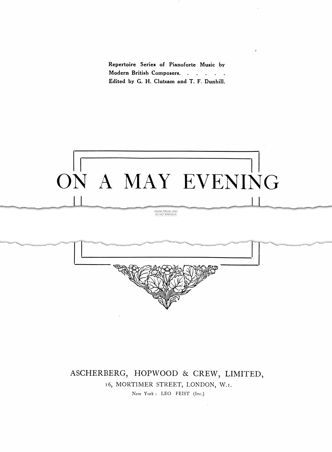 gallery: On A May Evening, Arnold Bax, Klavier