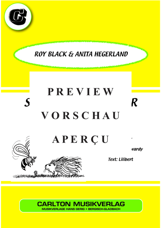 gallery: Schön ist es, auf der Welt zu sein , Black, Roy & Hegerland, Anita, (Melodie-Stimmen in C/B/Es)