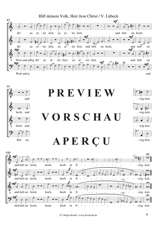 gallery: Hilf deinem Volk, Herr Jesu Christ (Choralkantate) , ,  Chor SATB (Gemischter Chor, Streicher + Orgel)