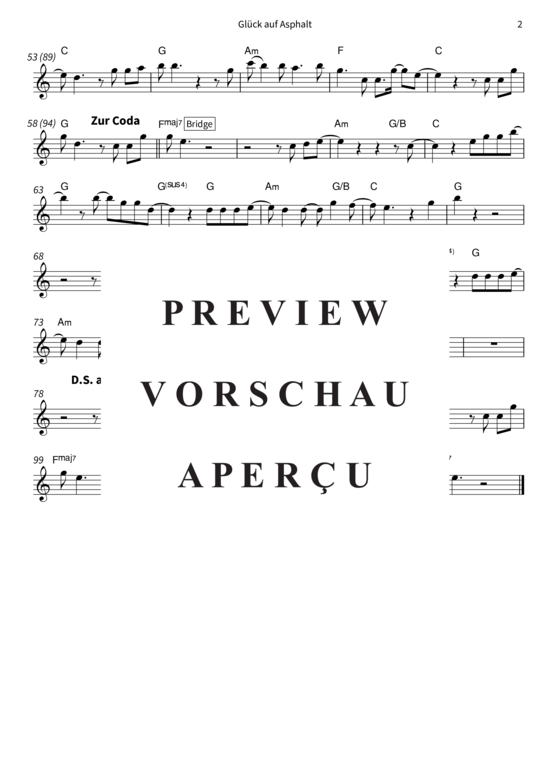 gallery: Glück auf Asphalt (Tenor Saxophon) , Berge,  (Leadsheet)