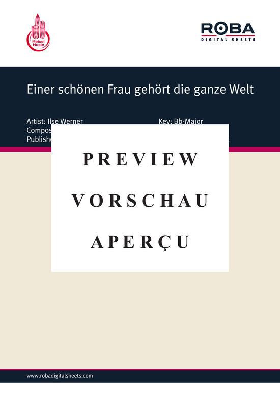 gallery: Einer schönen Frau gehört die ganze Welt , Werner, 	Ilse, (Klavier + Gesang)