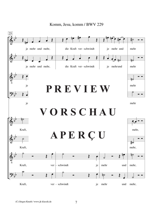 gallery: Komm, Jesu, komm / BWV 229 , , (Gemischter Chor 8-stimmig)