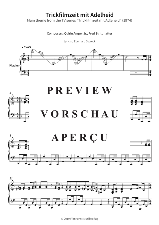 gallery: Trickfilmzeit mit Adelheid - Main theme from the TV series Trickfilmzeit mit Adleheid (1974) , ,  (Klavier Solo)