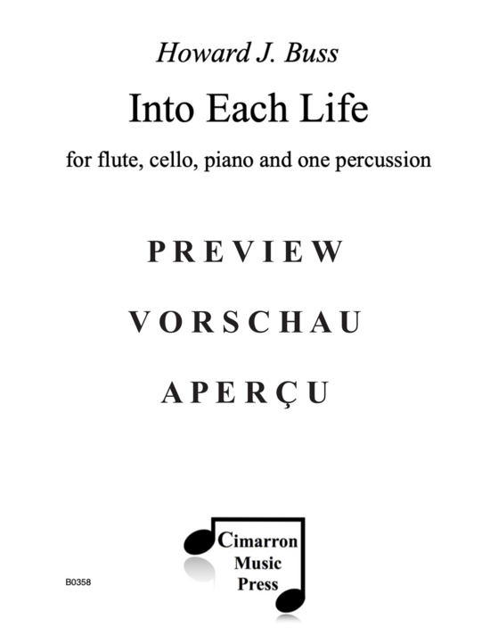 gallery: Into Each Life , , (Flöte, Cello, Klavier und ein Schlagzeug)