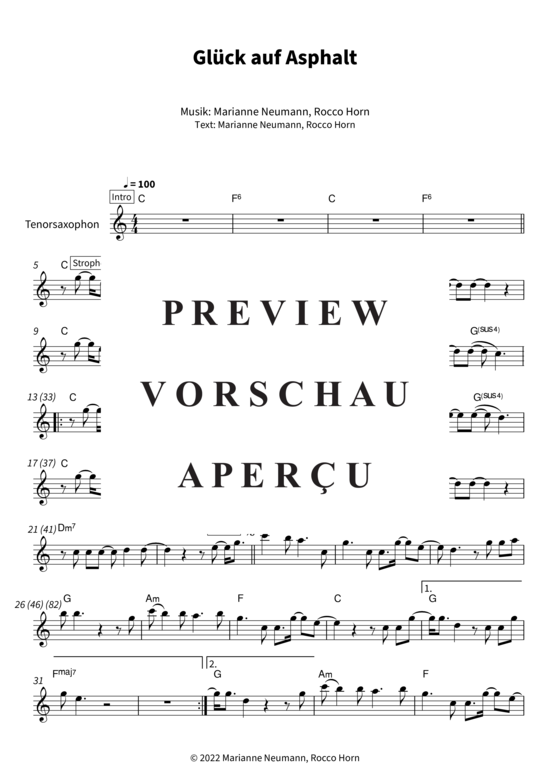 gallery: Glück auf Asphalt (Tenor Saxophon) , Berge,  (Leadsheet)