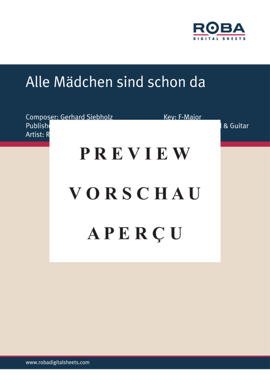 gallery: Alle Mädchen sind schon da , , (Klavier + Gesang)