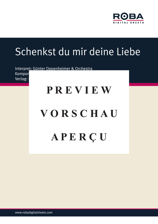 gallery: Schenkst du mir deine Liebe , Oppenheimer, Günter, (Akkordeon)