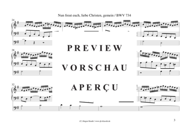 gallery: Nun freut euch, liebe Christen, gemein (Es ist gewisslich an der Zeit) , ,  BWV 734 (Orgel Solo)