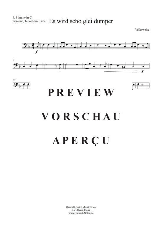 gallery: Es wird scho glei dumper, Blechbläser Quartett/Ensemble , , (variable Besetzung)