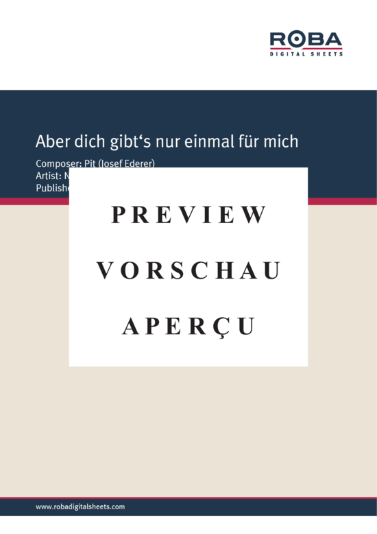 gallery: Aber dich gibt´s nur einmal für mich , Nilsen Brothers, (Klavier Solo mit unterlegtem Text)