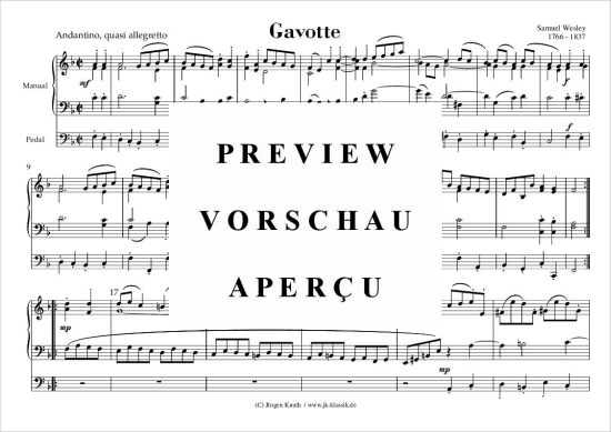 gallery: Gavotte F-Dur , , (Orgel Solo)