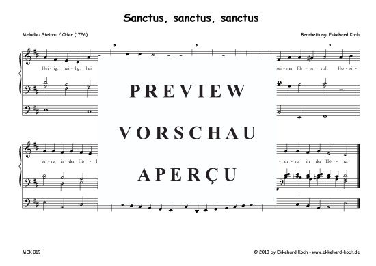 Sanctus, Sanctus, Sanctus 