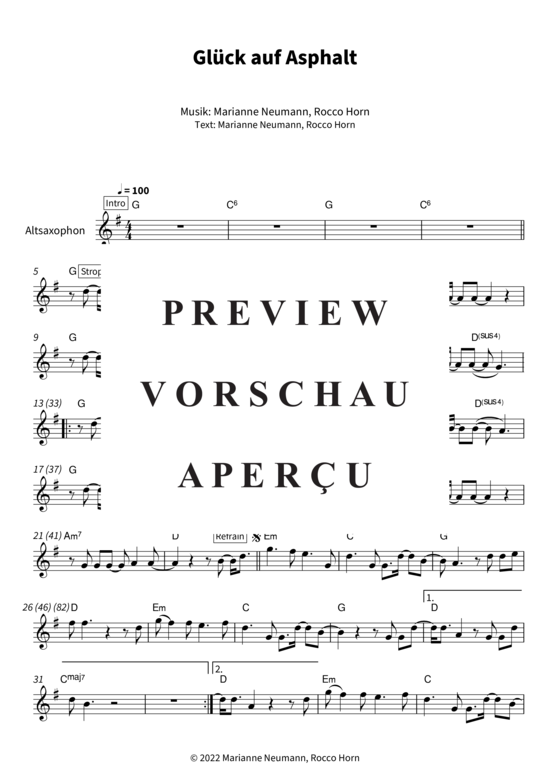 gallery: Glück auf Asphalt (Alt-Saxophon) , Berge,  (Leadsheet)