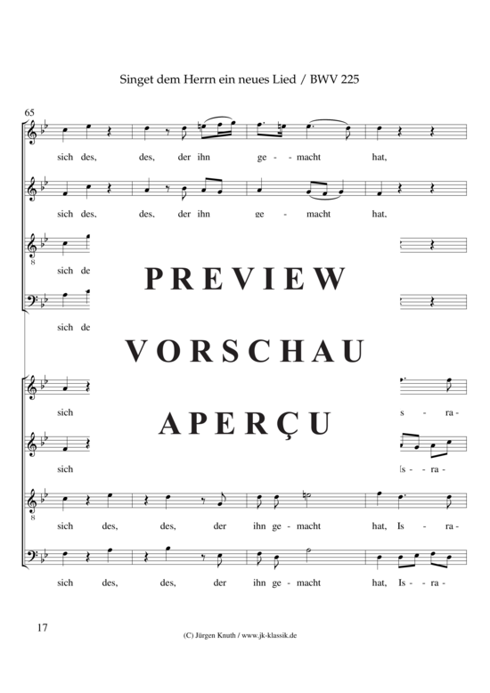 gallery: Singet dem Herrn ein neues Lied / BWV 225 / Motette No.1 , , (Gemischter Chor 8-stimmig)