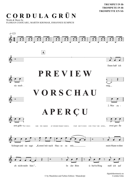 gallery: Cordula Grün , Draufgänger, Die, (Trompete in B)